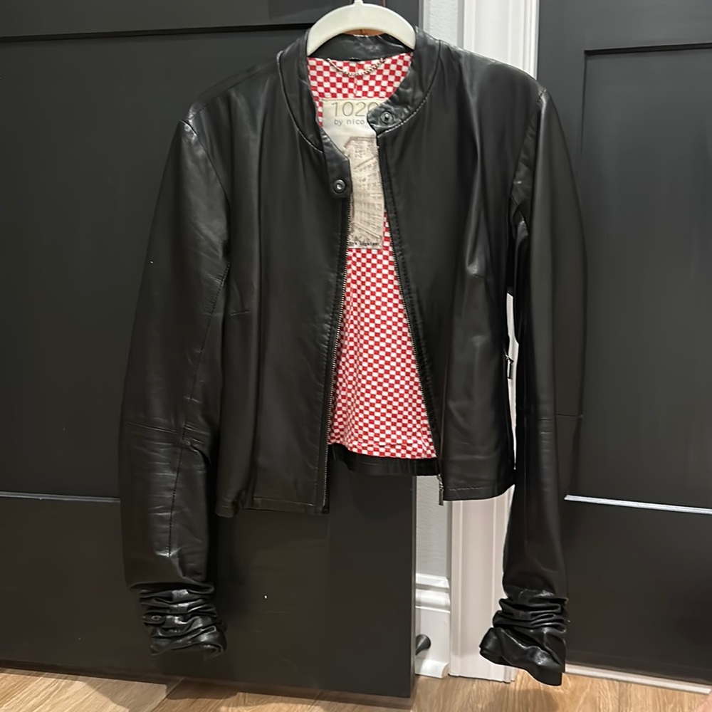 1020 by Nicole black leather jacket